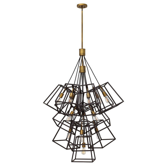 Thirteen Light Bronze Chandelier