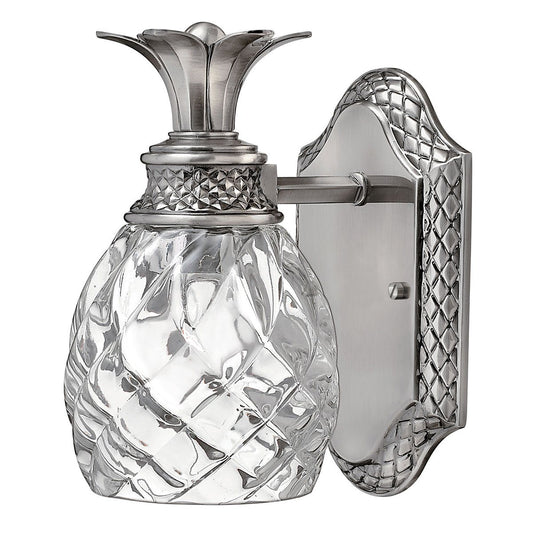 Polished Antique Nickel Bathroom Wall Light