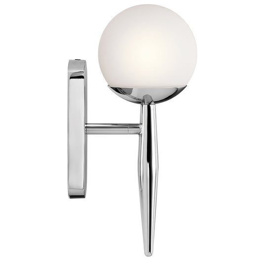 Single Light Polished Chrome Bathroom Wall Light