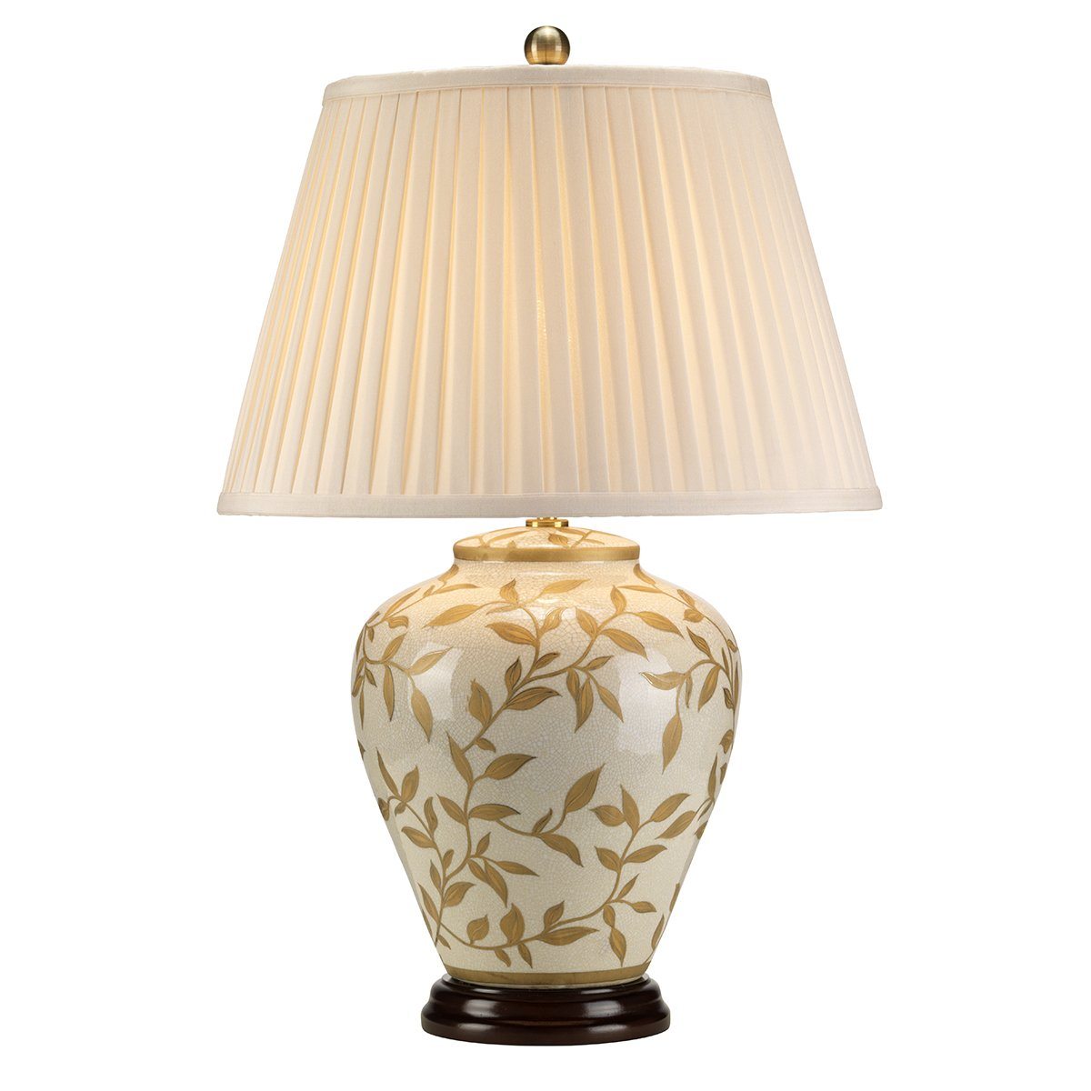 Leytonstone Leaves Table Lamp c/w Shade - ID 8287