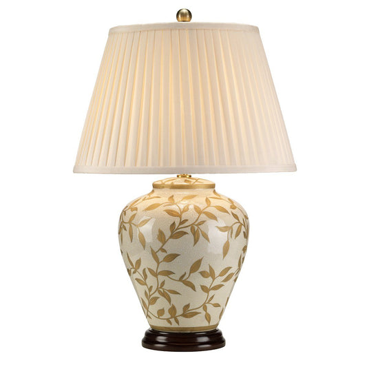 Leytonstone Leaves Table Lamp c/w Shade - ID 8287