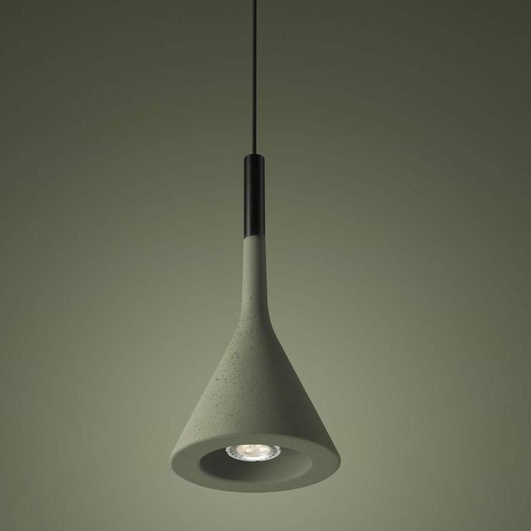 Foscarini Aplomb Concrete Pendant - Olive, Sand & Red - ID 2780