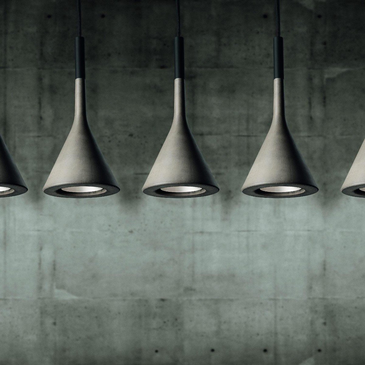 Foscarini Aplomb Concrete Pendant - Olive, Sand & Red - ID 2780