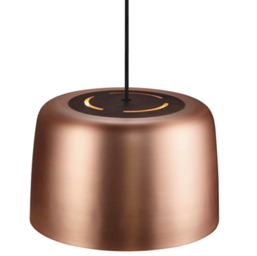 Copper Shade Single Pendant With Oiled Walnut Centre- ID 5085