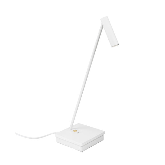 ELA White & Brass Detail Elegant Directional Table Light With USB Device Charge - ID 10741