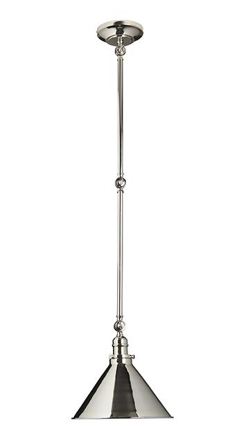 Provence One Light Polished Nickel Wall Light/Pendant