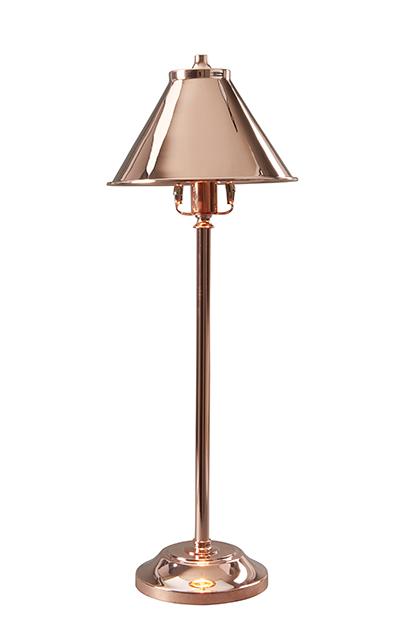 Provence One Light Polished Copper Stick Desk Lamp