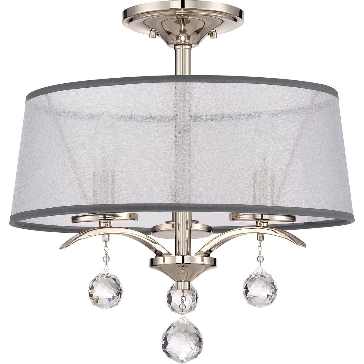 Whitney Three Light Imperial Silver Semi Flush/Pendant