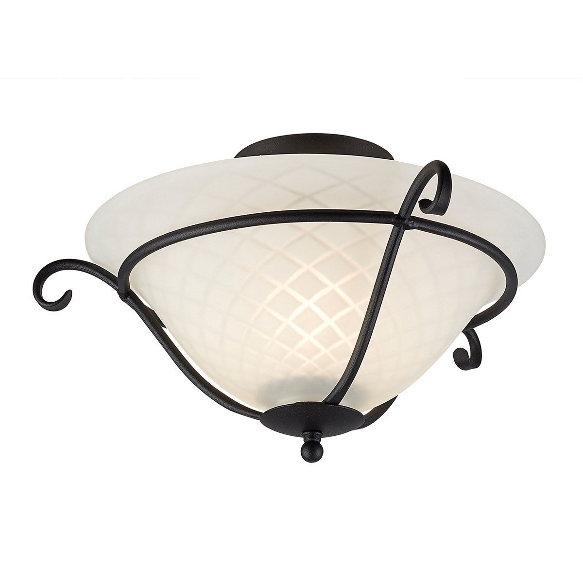 Torchiere Flush Black - London Lighting - 1