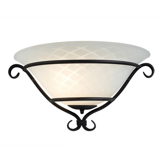 Torchiere Wall Uplighter Black - London Lighting - 1